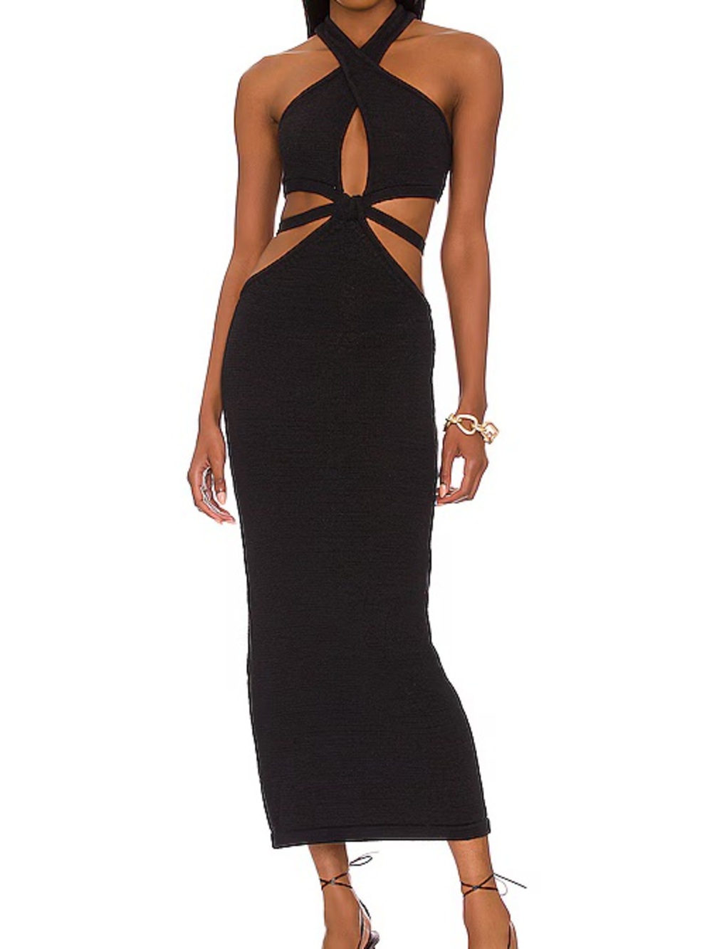 Cult Gaia Aziza Knit Dress In Black